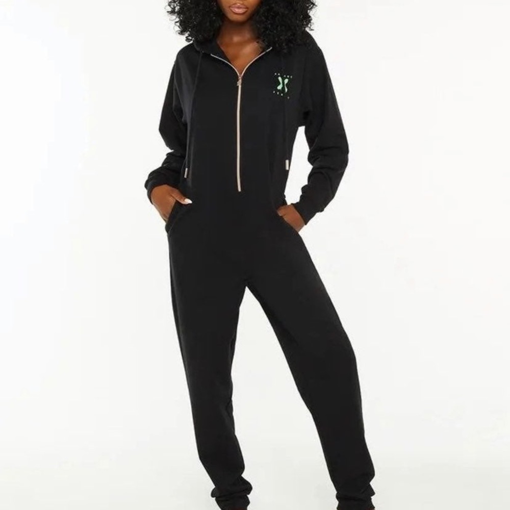 Savage X Fenty Tagged Forever Savage Hooded Sweatshirt Onesie